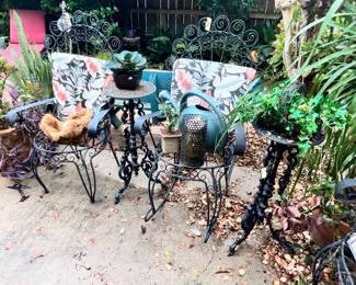 METAL PLANT STANDS & PATIO ITEMS