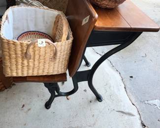 ANTIQUE IRON SCHOOL DESK