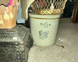 VINTAGE WESTERN 4 GALLON CROCK