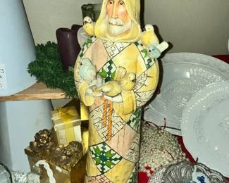 LARGE JIM SHORE HEARTLAND "ST. FRANCIS" - MISSING THE BIRD ON TOP