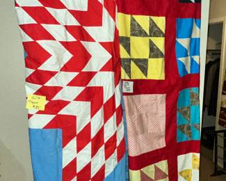 PAIR OF QUILT TOPS
