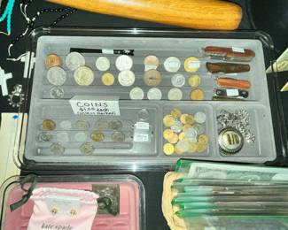 LOTS OF FOREIGN COINS & CURRENCY