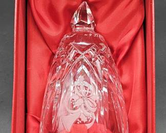 Signed Waterford Crystal 2002 Christmas Bell
