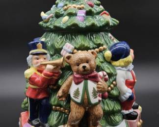 Spode Christmas Tree 3D Cookie Jar, marked