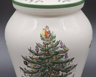 Spode Christmas Tree Ceramic Canister/ Cookie Jar