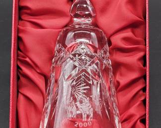 Waterford Crystal 2000 Christmas Bell, Marked