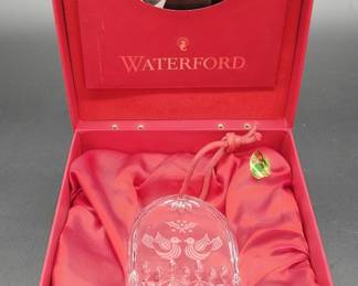 Signed Waterford Crystal Christmas Ornament, 2/12