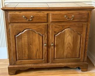 Traditional Ethan Allen Server w/ Flip Out Leaves