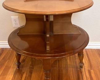 Unique Mid Century 2-Tier Accent Table