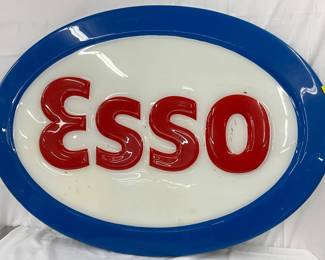 Esso Emb. Plastic Motor Oil Sign, 51x35