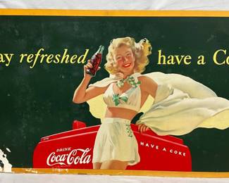 1948 Coca-Cola Advertisement Poster: ‘Play Refreshed, Have a Coke’, 36×20