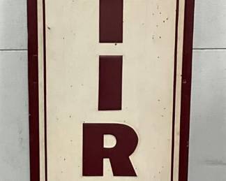 Phillips 66 Vertical Sign with Wooden Frame, 17 x 70 Inches