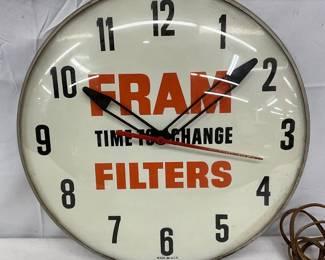 12-Inch FRAM Filters Advertising Clock