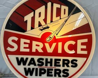 Trico Service Light-Up Sign with Early Plastic Face, 15in