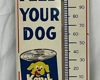 Rare Ken-L Ration Thermometer, 8in x 26in