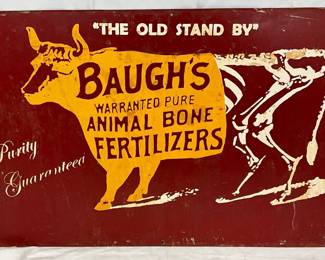 ‘Baugh’s Animal Bone Fertilizers’, Single-Sided Metal Sign, 30 x 18 Inches