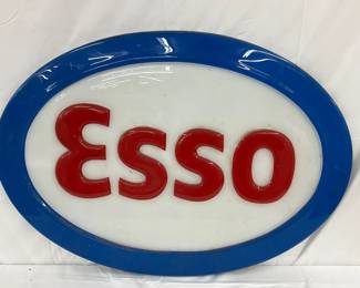 34x24 Esso Emb. Plastic Motor Oil Sign