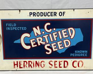 N.C. Certified Seed, Metal Double-Sided Sign 40 x 24 Inches