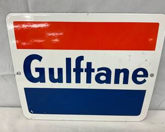 Gulftane Porcelain Pump Plate, 11 1/2 x 8 1/2 Inches