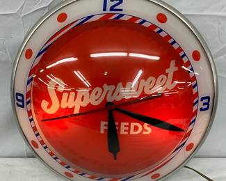 15in. Supersweet Feeds Double Bubble Advertising Clock