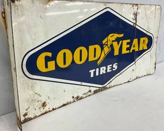 1963 Goodyear Tires 26×12 Metal Advertising Flange Sign