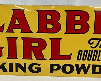 34×12 DS ‘Clabber Girl Baking Powder’ Sign