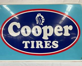 Cooper Tires Emb. Metal Advertising Sign, 45 x 30in.