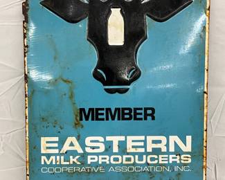 Metal Embossed Sign, Eastern Milk Producers, 12in x 18in