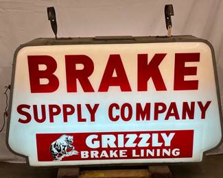 58in x 36in Lexan Light-Up ‘Brake Supply Company’ Sign by Tel-A-Sign