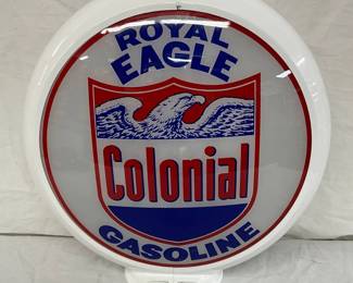 Contemporary Colonial Gasoline Pump Globe Royal Eagle 