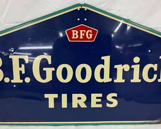 28x15 B.F. Goodrich Tires Metal Self Framed Sign
