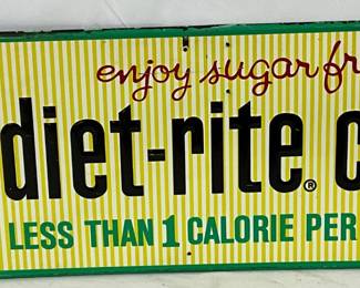 Diet-Rite Cola Self-Framed Sign, 32×12in.