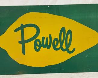 48x26 Powell Advertising Metal Single-Sided Sign