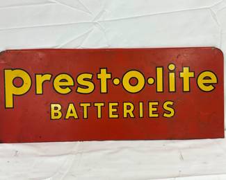 Presto-O-Lite Batteries Rack Sign, 22in x 9in