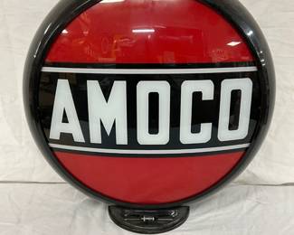 Contemporary Amoco Plastic Globe with Black Trim