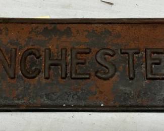 1933 Embossed Winchester Metal License Tag