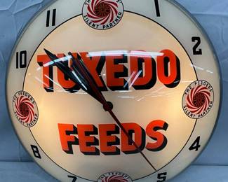 15in. Tuxedo Feeds Double Bubble Advertising Clock by Advertising Products Inc.