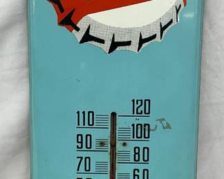 6×16 Orange Crush Thermometer with Bottle Cap