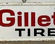 1978 Gillette Tires Emb. Metal Sign, 72in x 19in