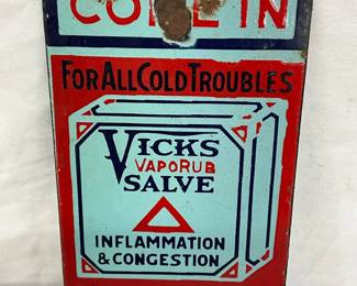 4×6 1/2 Porcelain Vicks Vaporub Sign