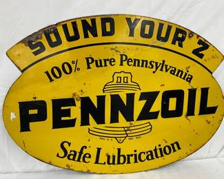 1959 Pennzoil DS Metal Sign, 31 x 22in.