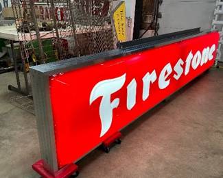 DS Lightup Firestone Lexan Sign, 120in x 24in