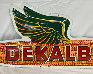 Dekalb Emb. Metal Convex Sign, 28in x 16in