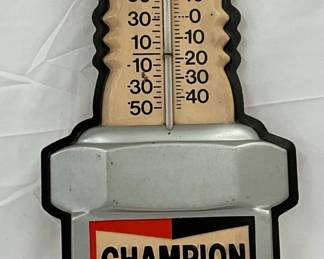 Emb. Champion Lexan Spark Plug Thermometer, 10 x 24in.
