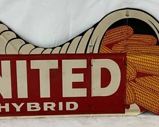 United Hybrid Die-Cut Emb. Advertising Sign, 20in x 8in