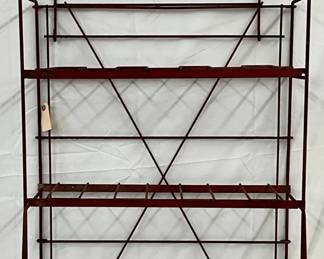 Douglas Battery Rack with Original Advertising Sign, 25in x 48in