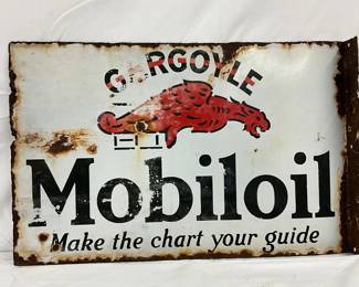 Mobil Oil Gargoyle DSP Flange Sign, 24 x 16 Inches