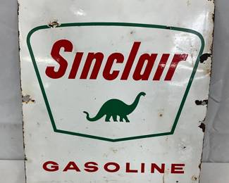 12×13 1/2 Porcelain Sinclair Gasoline Pump Plate
