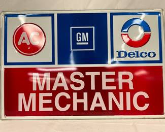 GM Emb. Self-Framed Metal Sign, 36 x 24in.
