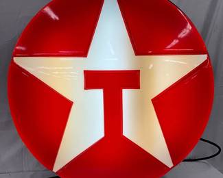 Lexan Texaco Star Gas Station Light-Up Sign, 33in
